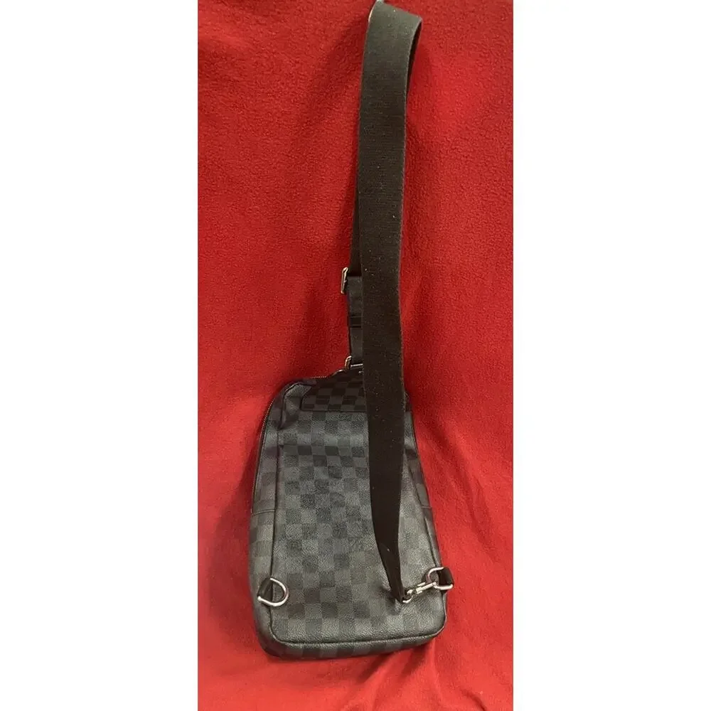 Louis Vuitton Avenue Sling Bag Damier Graphite Shoulder Bag w COA - PPSKN366579